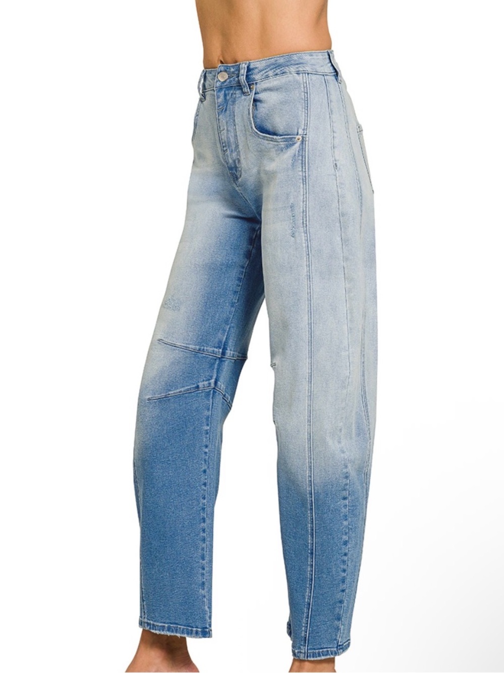 Zenana Outfitters Light Blue Wide Leg Jeans - Picture 4 of 5